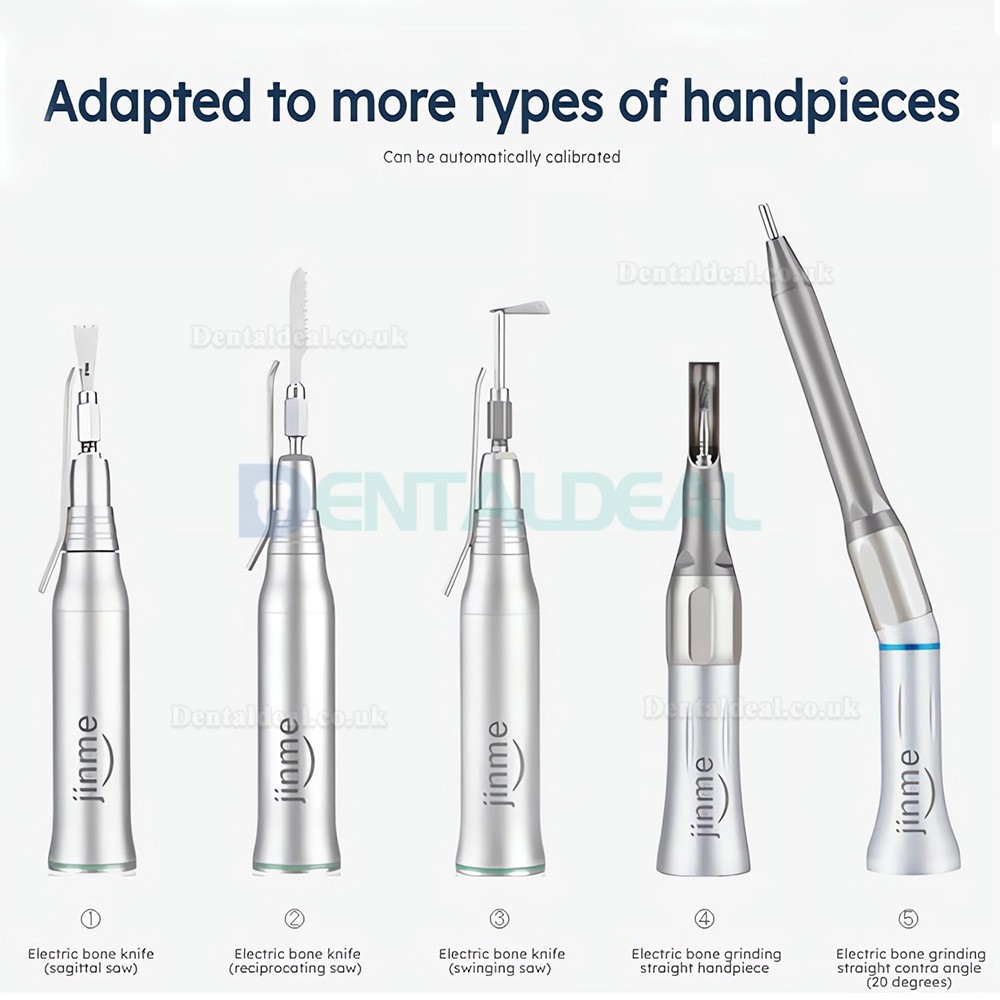 Jinme ES70 Dental Surgical Drive System for Implant Placement & Oral Surgery with 4Pcs Contra-Angle